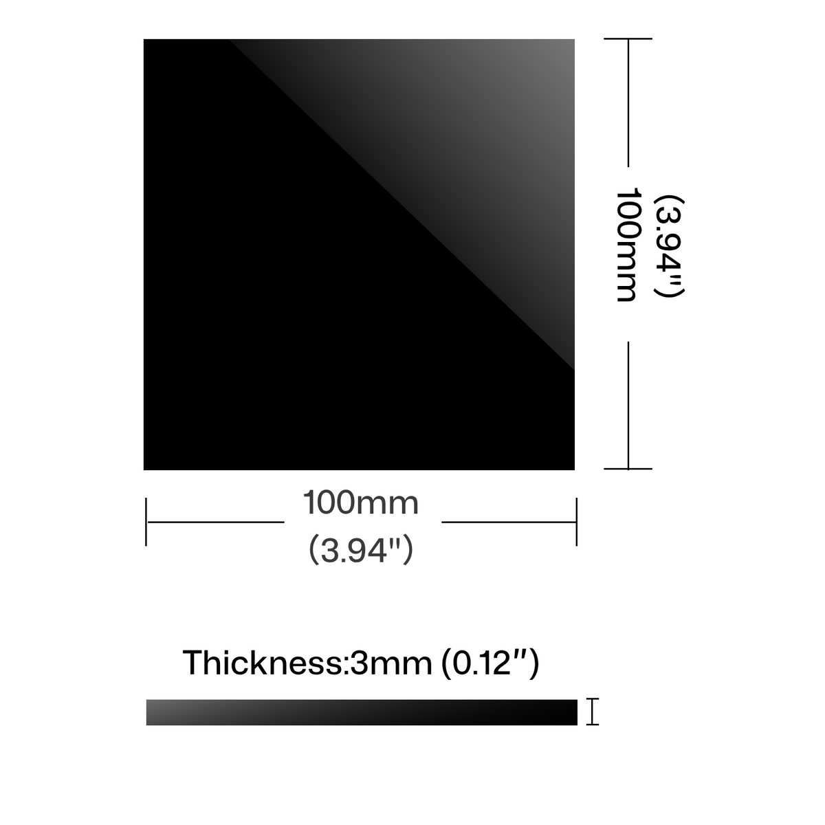 Acrylic Sheets - Black (5 pcs)