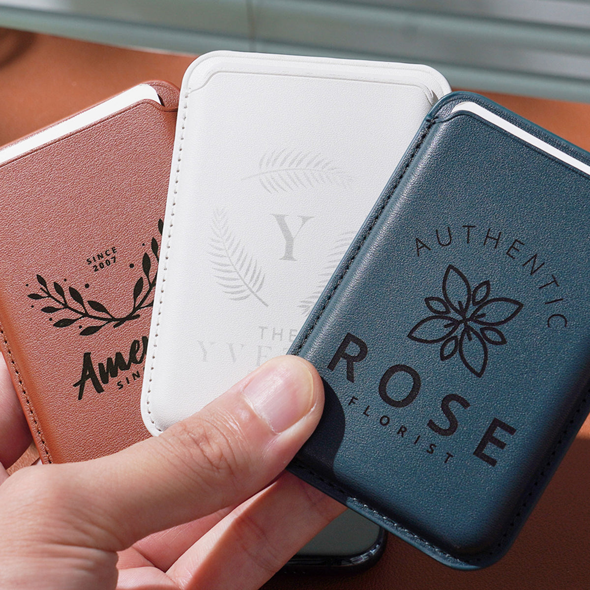 Magnetic Leather Card Holder for iPhone (2pcs)