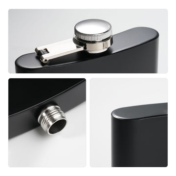 Stainless Steel Hip Flask with Funnel and Cups (6 oz)