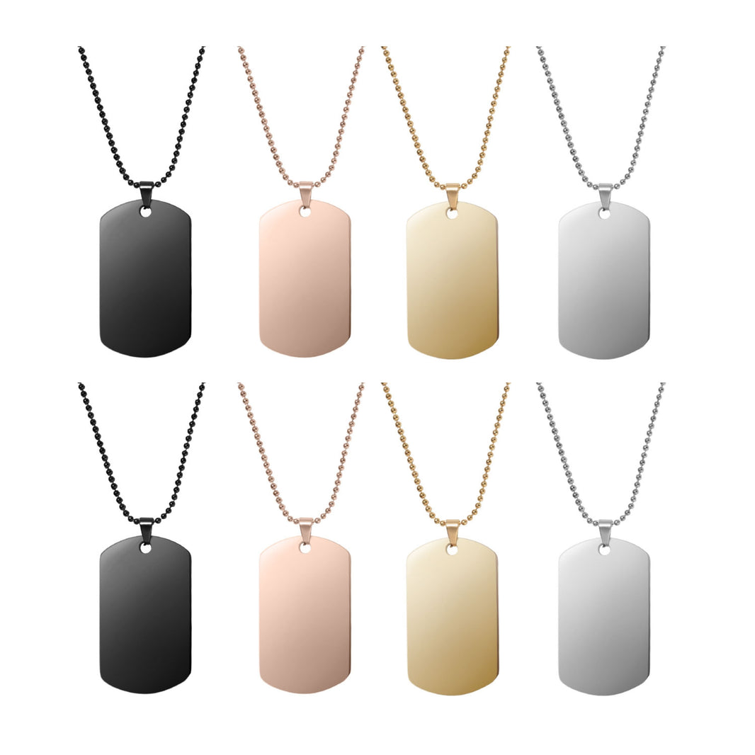 🎁 Stainless Steel Army Pendant Necklace / Dog Tag (8 pcs) (100% off)