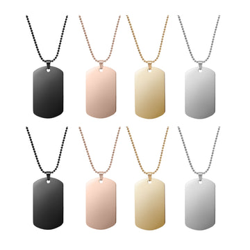🎁 Stainless Steel Army Pendant Necklace / Dog Tag (8 pcs) (100% off)