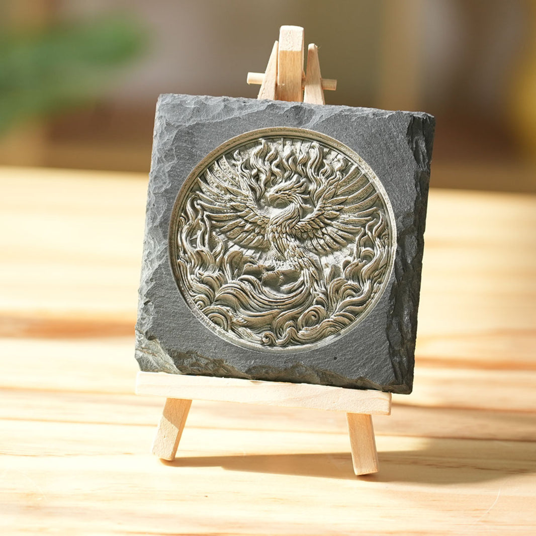 Stone Slate Coasters Square Black (6pcs / 24pcs)