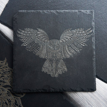Stone Slate Coasters Square Black (6pcs / 24pcs)