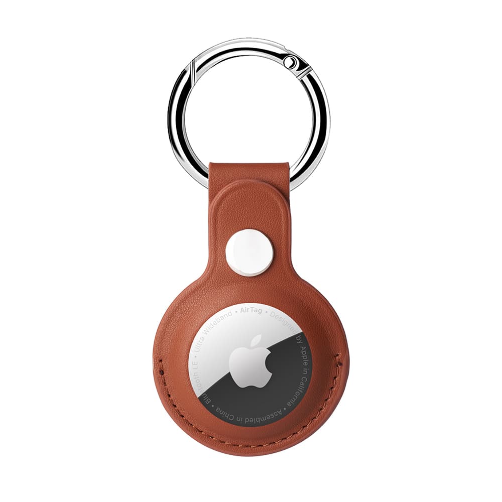 Anti-Lost Leather Case for Air Tag-red