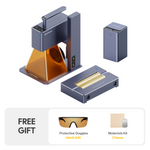 LaserPecker LP2 Deluxe Bundle: Handheld 10W Diode Laser Engraver & Cutter | 4000mm/s Speed, Portable Design, Slide Extension, Air Purifier, Free Protective Goggles (¡ê30) & Materials Kit ¨C For UK Home Studios & Mobile Businesses