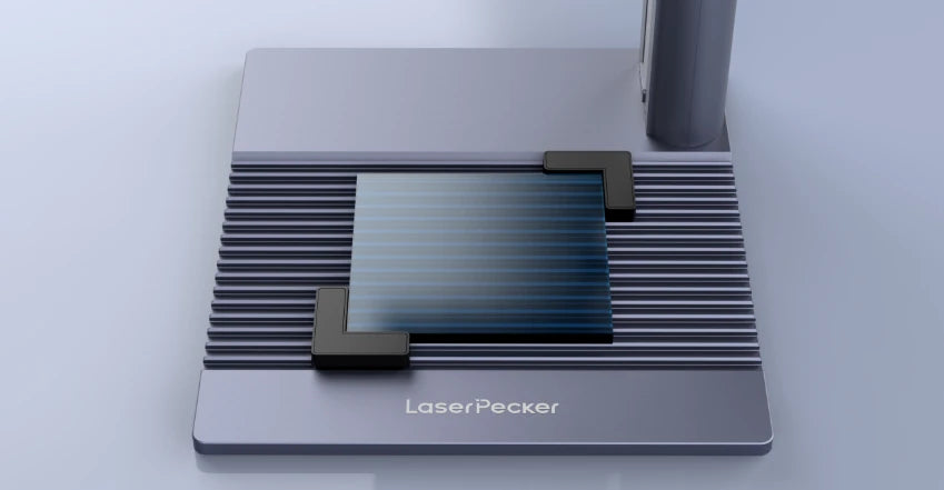 The upgraded L-Shaped Positioner locks materials in place —no screws, no fuss. Just load, clamp, and go.
