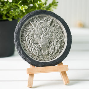 Stone Slate Coasters Circle Black (6pcs)
