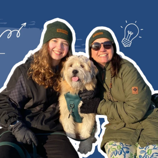 Two founders of a pet product brand who sell personalized pet accessories through their online store with laser machine.