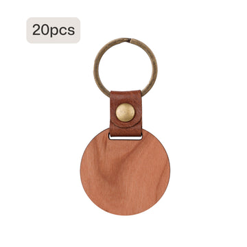 🎁 DIY Cherry Wood Circular Keychain (10pcs / 20pcs) (100% off)