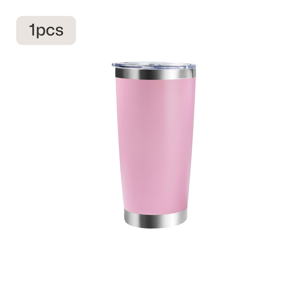 🎁 Coated Stainless Steel Tumbler with Lid (1pcs / 2pcs) (100% off)