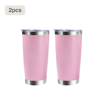 🎁 Coated Stainless Steel Tumbler with Lid (1pcs / 2pcs) (100% off)