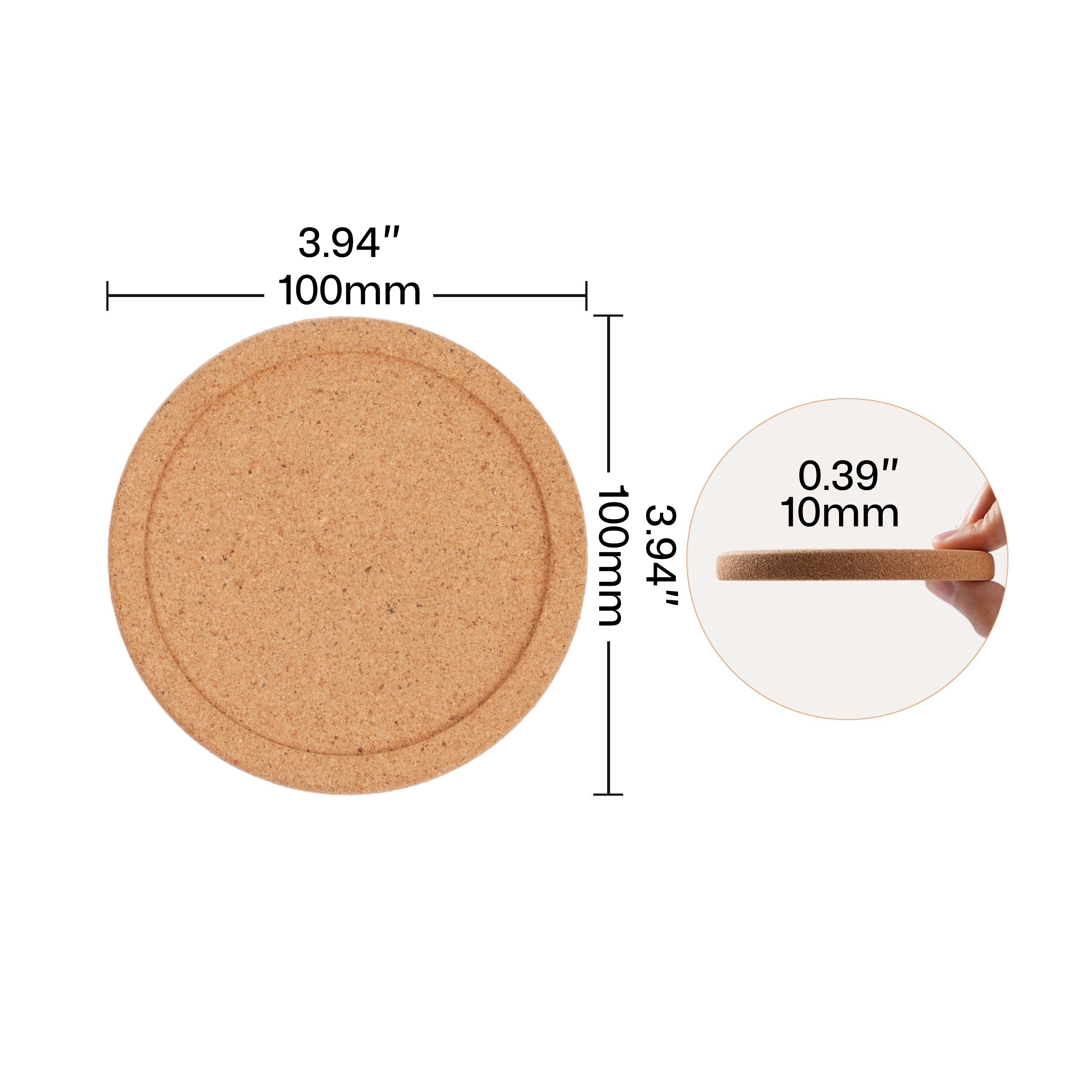 Cork Coasters for Drinks (10pcs / 30pcs)