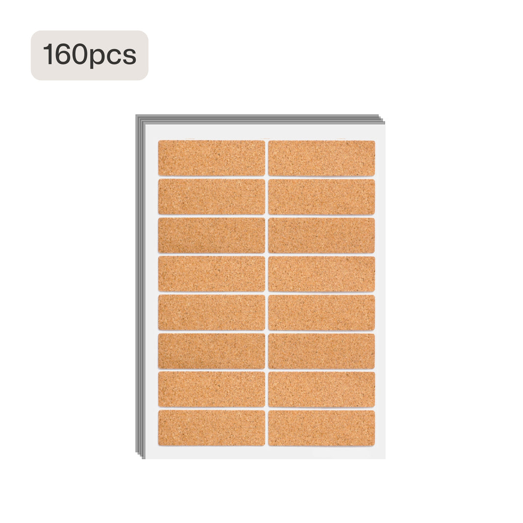 🎁 Rectangular Corkwood Label Stickers (160pcs) (100% off)