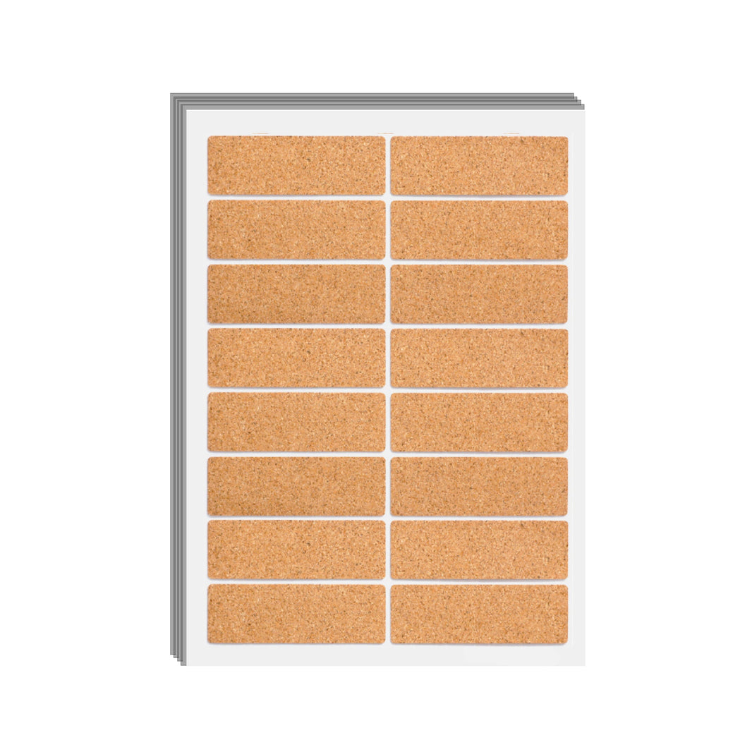🎁 Rectangular Corkwood Label Stickers (160pcs) (100% off)