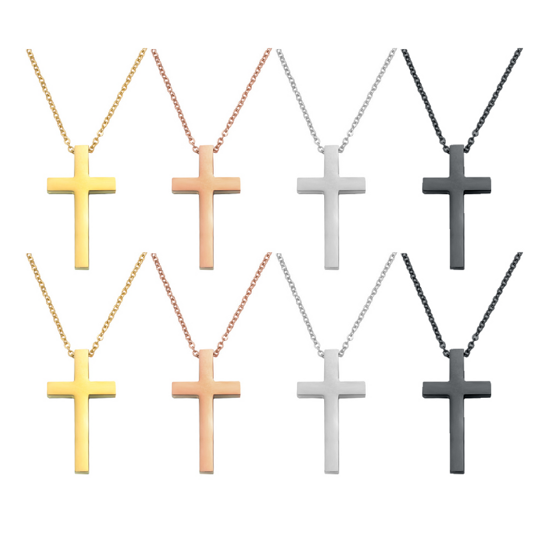 🎁 Stainless Steel Cross Pendant Necklace (8 pcs) (100% off)