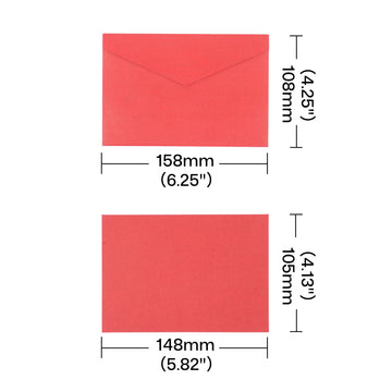 Envelope Paper with Golden Base (9pcs)