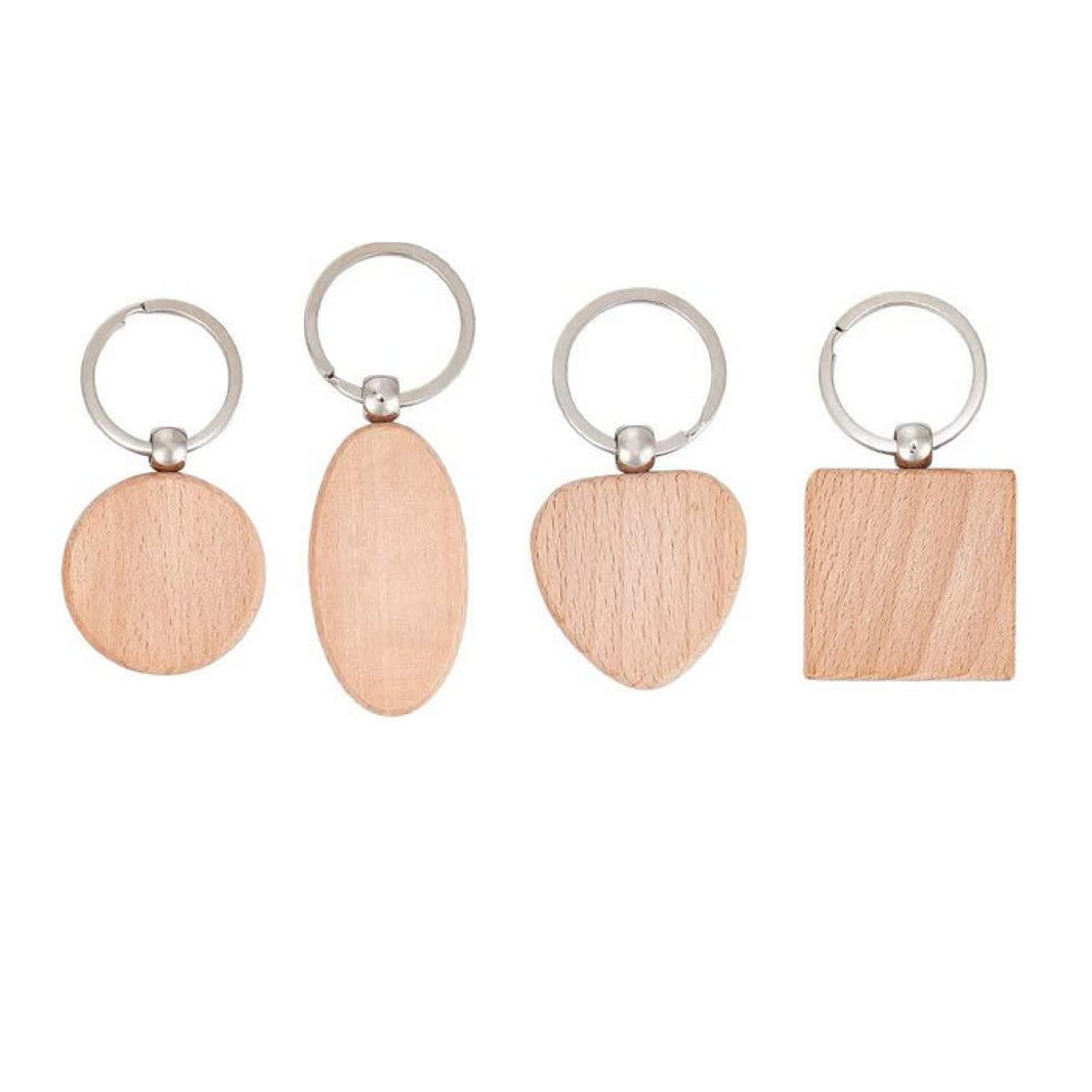 🎁 Random Blank Wooden Keychain (20pcs) (100% off)