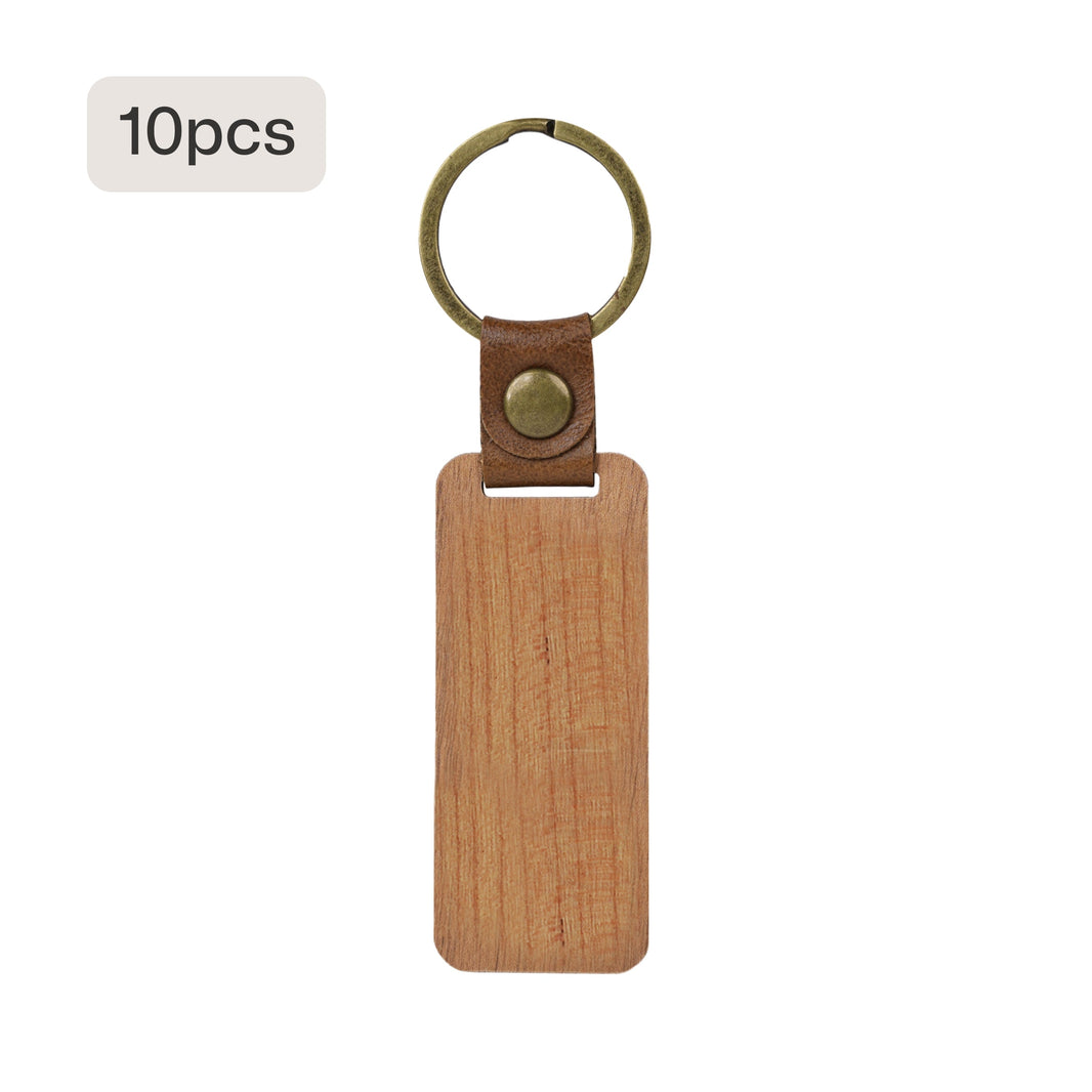 🎁 Blank Rectangular Walnut Keychain (10pcs / 20pcs) (100% off)
