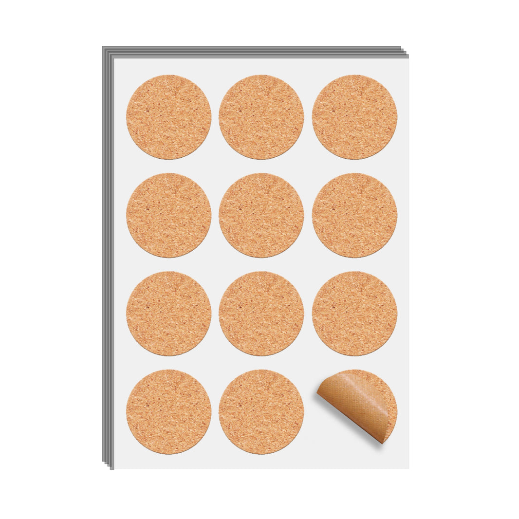 🎁 Round Corkwood Label Stickers (120pcs) (100% off)