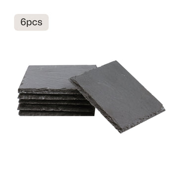 Stone Slate Coasters Square Black (6pcs / 24pcs)