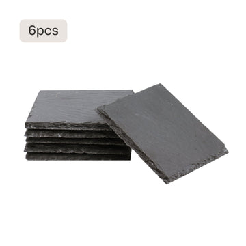 🎁 Stone Slate Coasters Square Black (6pcs / 24pcs) (100% off)