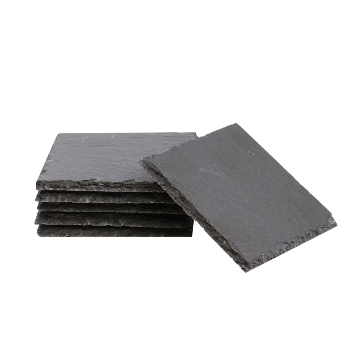 Stone Slate Coasters Square Black (6pcs / 24pcs)