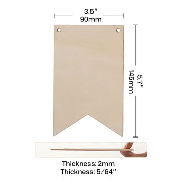 Blank Wood Pennant Signs (24 pcs / 48 pcs)