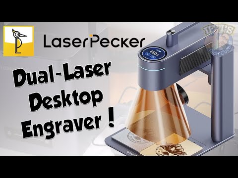 A video introducing LaserPecker LP4 Dual laser engraver which combines diode laser  cutter and  IR laser engraver machine in one device