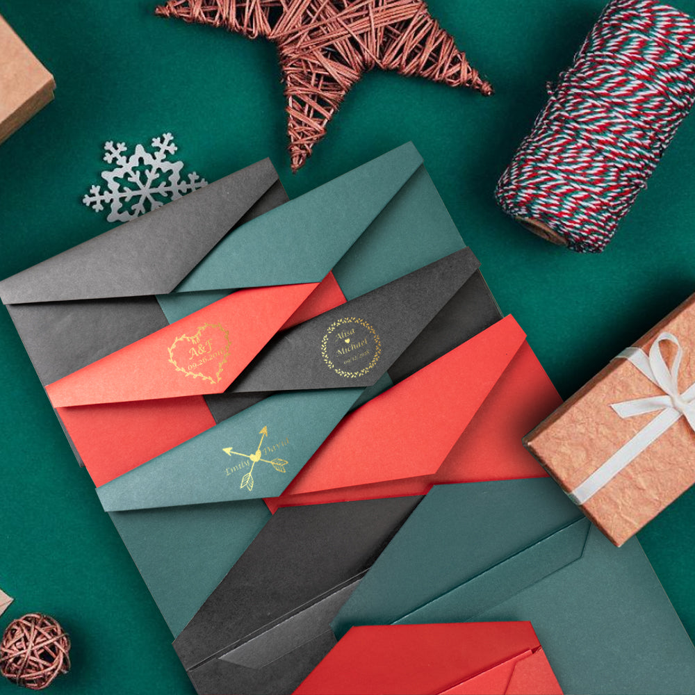 Envelope Paper with Golden Base (9 pcs)