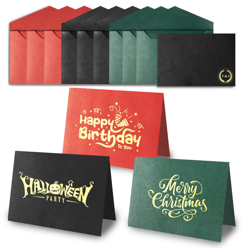 Envelope Paper with Golden Base (9 pcs)