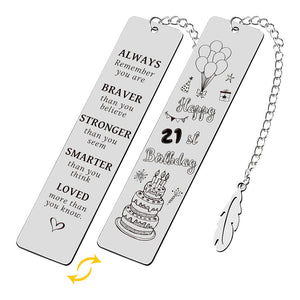Stainless Steel Bookmarks with Pendants (3 Pcs)