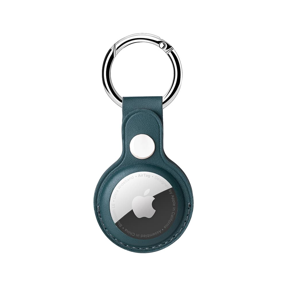 Anti-Lost Leather Case for Air Tag-green