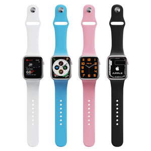 Silicone Bands for Apple Watch with Laserable Rainbow Filling (4 Colors)