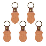DIY Shield-shaped Wooden Keychains