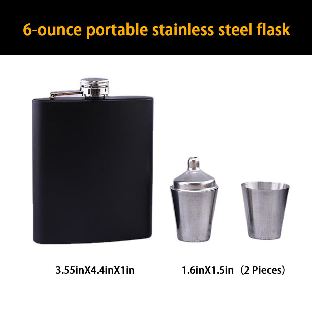 Stainless Steel Flask With Two Cups Size
