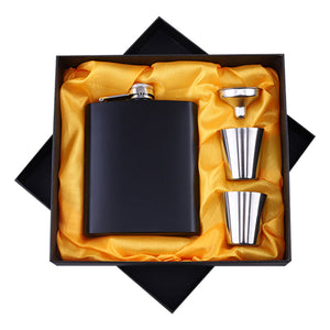 Stainless Steel Hip Flask with Funnel and Cups (6oz)